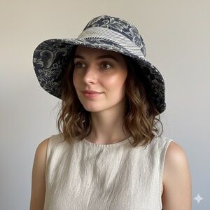 Lillie & Cohoe Floral Tapestry Brimmed Sun Bucket Hat - handmade in Canada 🇨🇦